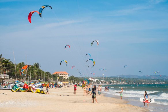 Mui Ne’s gusty conditions make it one of the best spots in South-East Asia for wind-based water sports.