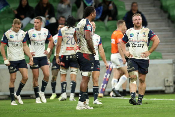 Rebels without applause: After leading early, the Rebels fell to the might and power of the Blues.