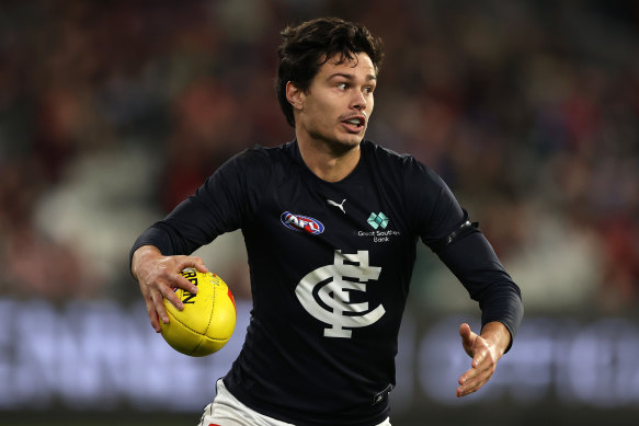 Jack Silvagni is hoping to force his way back into the Blues’ starting 22 against Brisbane on Sunday.