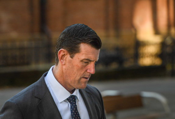 Ben Roberts-Smith outside the Federal Court in Sydney on Tuesday.