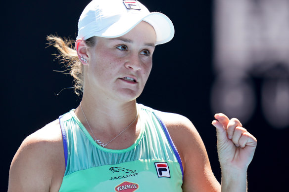 So close: Local hope Ashleigh Barty went out in the semi-finals of the Australian Open.
