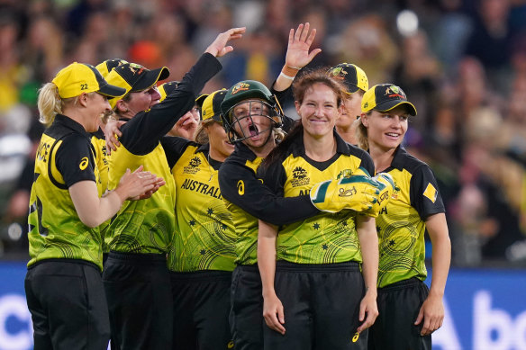 Australia in the T20 World Cup final in 2020. 