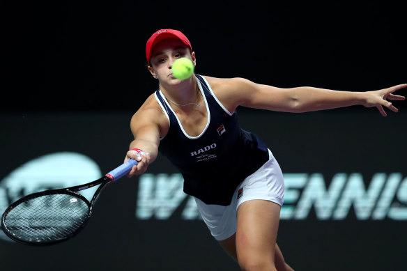 Focus: Ashleigh Barty on point in China. 