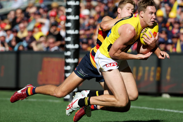 Tiger Tom Lynch marks on his chest.