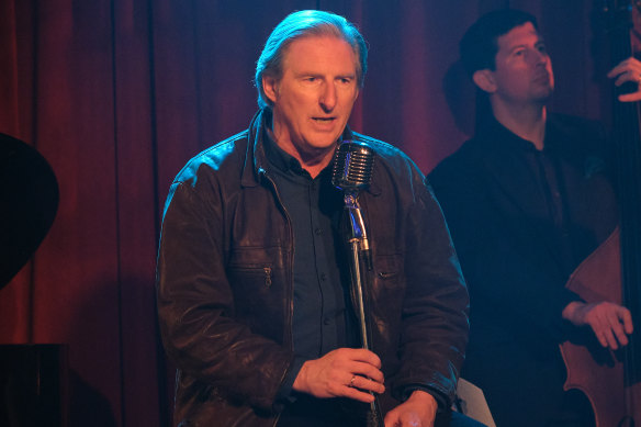 At the end of each episode of Ridley, Adrian Dunbar’s troubled detective takes to the stage of a nightclub.