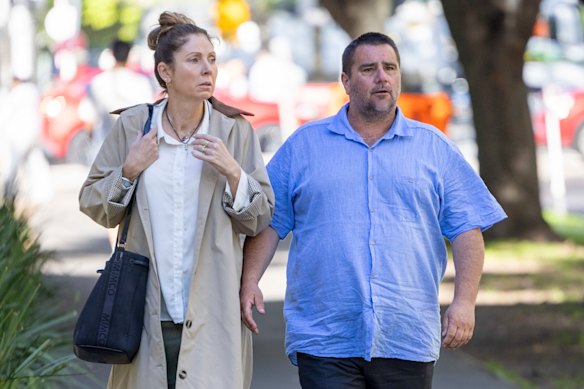 Ben’s parents Tracey and Jace Austin outside the coroners court.