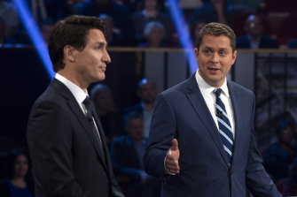 Canadian opposition leader slams Trudeau as a fraud in election debate Bad892c126d7cf390c522caf2499156d14587d22