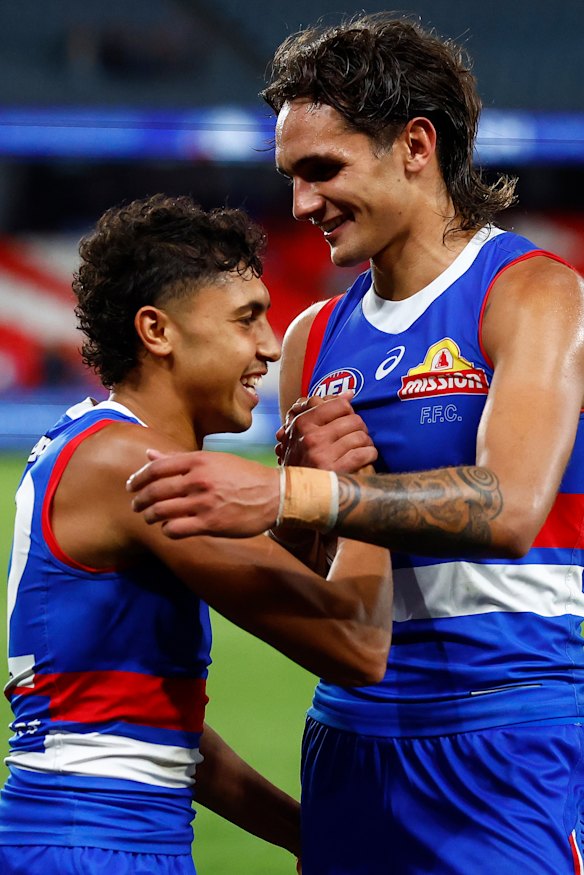 Arthur Jones (left) and Jamarra Ugle-Hagan.