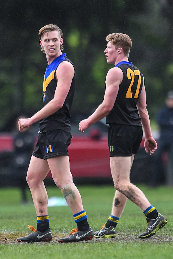 Anderson and Rowell together on the field for Carey.