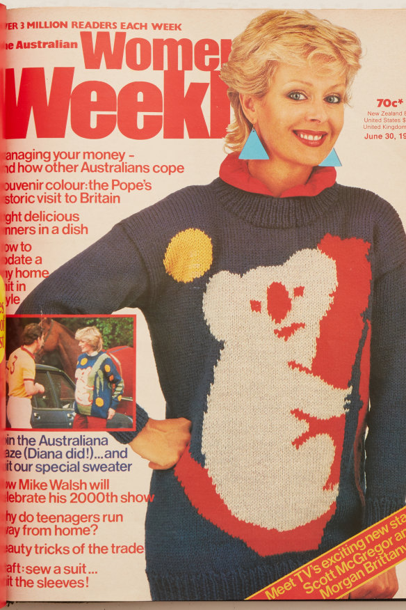 The June 30, 1982 cover, featuring Princess Diana in the “Blinky” jumper, and the Weekly’s own version.