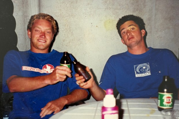 Jesse Billington with Matt Dee as young men.