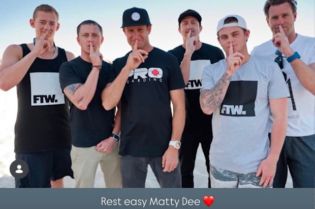 Trent Maxwell also honoured Dee with a photo tribute captioned, “Rest easy Matty Dee”.