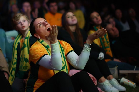 Fans at Olympic Park, Sydney. 