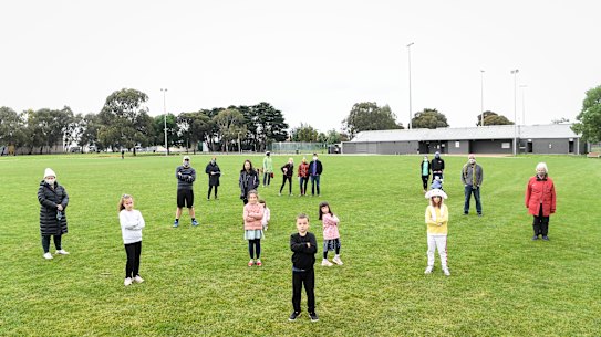 Locals at Hosken Reserve in Coburg North.