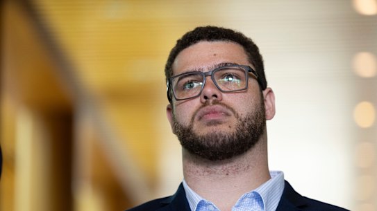 Senator Jordon Steele-John at Parliament House in Canberra in 2023. 