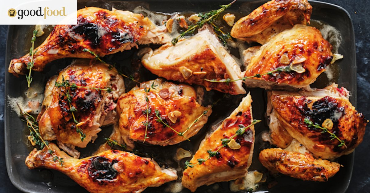Adam Liaw’s easy roast chicken with butter, garlic and thyme