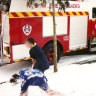 Children playing in toxic firefighting foam in the backstreets of Kellyville, circa 2001.