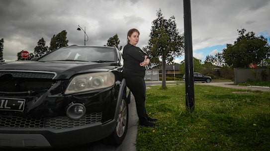 Roxburgh Park resident Salma Toma was fined by her council after recently parking with two tyres on the nature strip.  