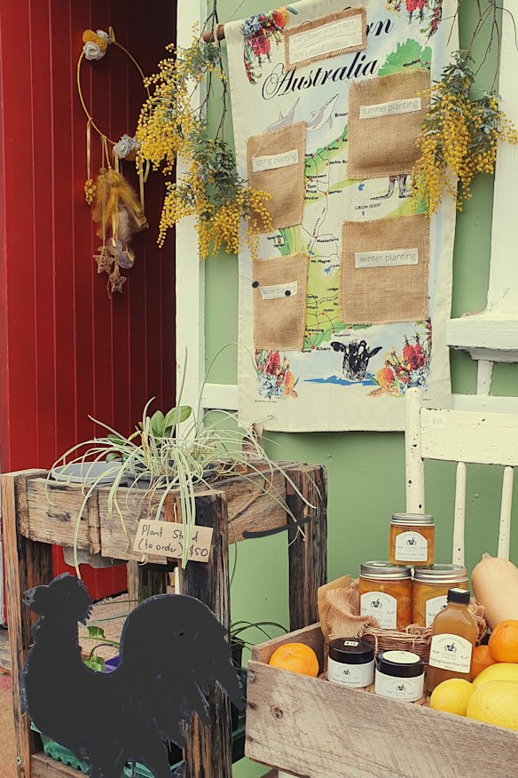 Homemade preserves and farm-grown produce at the Oakenville Farm Store in Nundle, NSW.