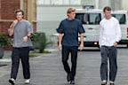 Isaac Heeney, James Jordon and Nick Blakey arrive at Swans HQ.