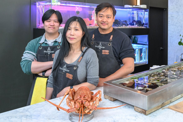 Muli owners Van Tran and husband David Tran with their son David Tran junior, left.