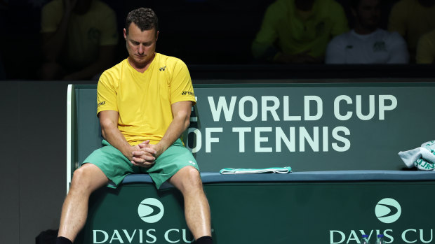 ‘Not what Davis Cup is about’: Hewitt unhappy with surface after final defeat