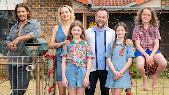 Dan (Brenton Thwaites), Rita (Agathe Rousselle), Joe (Daniel Henshall),  Angus (Jonah Wren Phillips), Dolly (Izzy Westlake) and Frank (Rose Statham). 