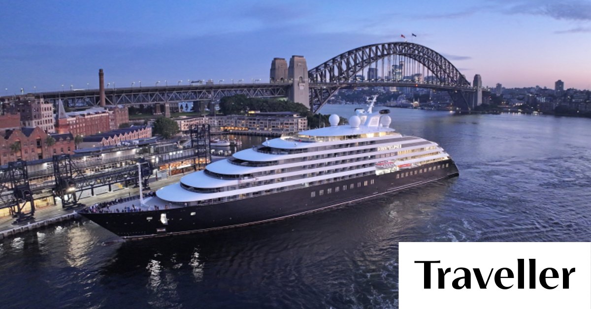 Cruise line’s ultra-luxury yacht arrives in Australia for the first time