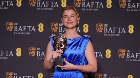 Jessie Buckley won the leading actress award at the BAFTAs.