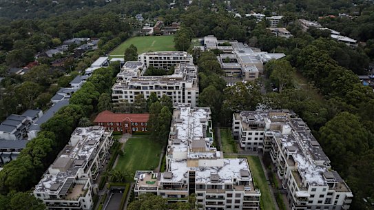 The Meriton development at St Ives, which is the subject of the largest ever defects claim against the building giant. 