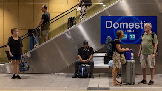 Passengers are charged the access fee on top of their train fare when they pass through ticket gates at Sydney Airport.