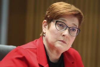 Foreign Minister Marise Payne. 