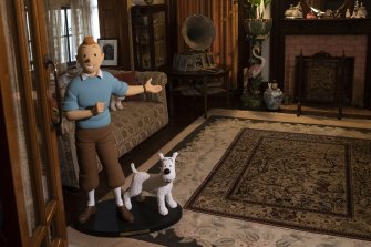 Tintin and Snowy welcomed visitors to the museum.
