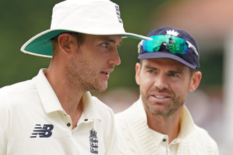 James Anderson (right) with long-time teammate Stuart Broad.