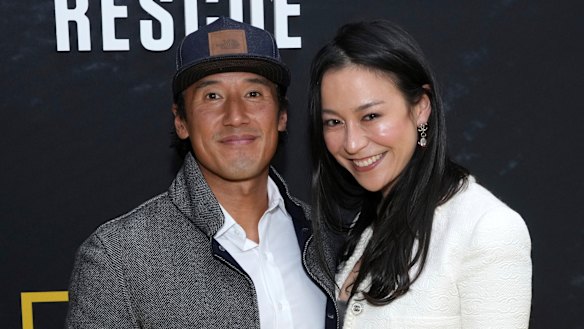 Directors Jimmy Chin and Chai Vasarhelyi at the New York premiere of The Rescue this month. 