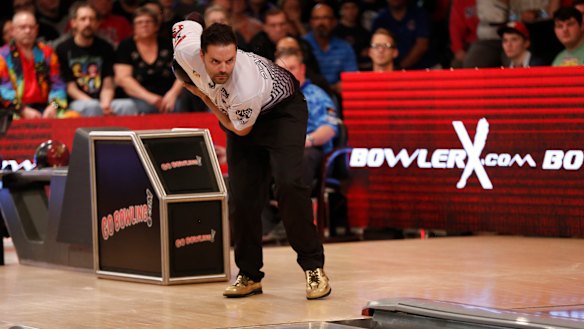 Golden bowl: Jason Belmonte, who bowls with a two-handed action, has risen to the top of his sport and beyond.