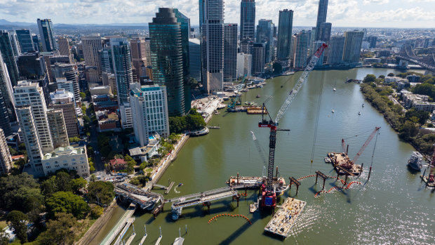 The Kangaroo Point Green Bridge will link the peninsula with the CBD near the Botanic Gardens. 