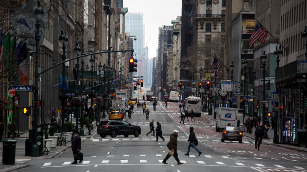 Manhattan's Fifth Avenue has long been one of the world's most desirable shopping destinations. But the streets are much emptier these days. 