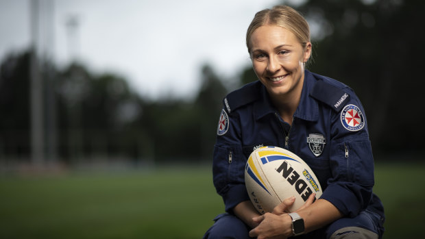 Eels player Abbi Church has gone part-time in her job as a paramedic to play NRLW.
