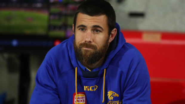 West Coast Eagle Josh Kennedy was injured early in the match against Richmond and did not come back onto the ground.