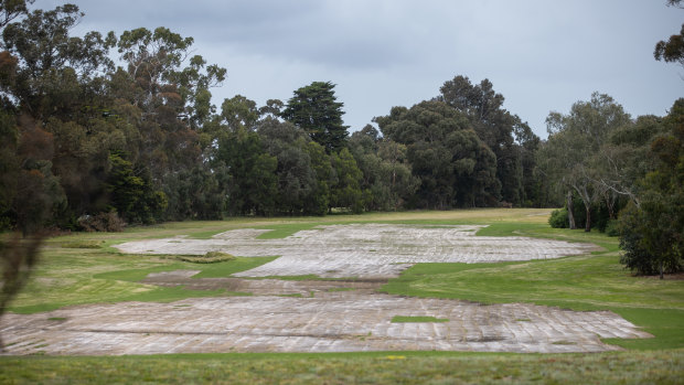 The now abandoned Kingswood golf club on Friday.