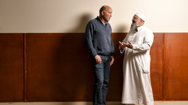 Mustafa Abu Yusuf: 'Clarke (left) and I both believe most people are inherently good but some may become misguided.'