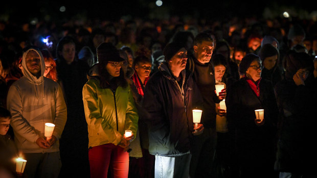 Candles were lit for 20 minutes of silence.