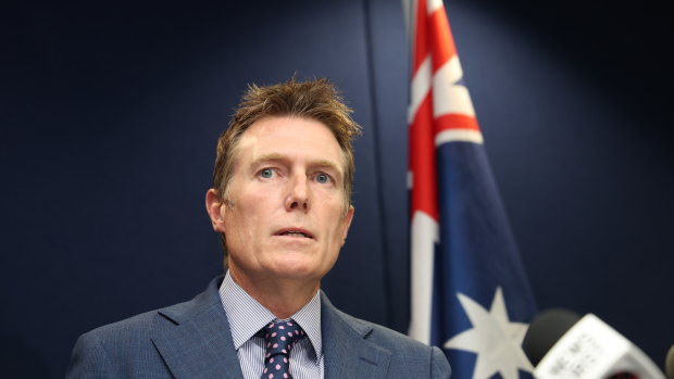 Attorney-General Christian Porter at a March 3 press conference.