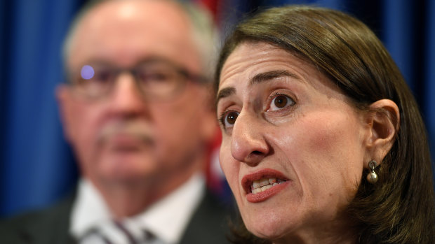 NSW Health Minister Brad Hazzard and NSW Premier Gladys Berejiklian.