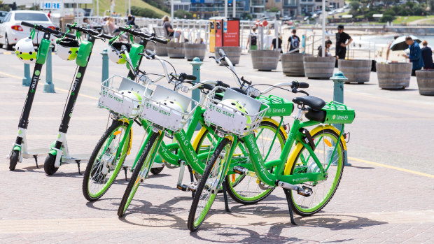 Lime bicycles have appeared on Sydney streets, but scooters may soon follow.