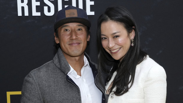 Directors Jimmy Chin and Chai Vasarhelyi at the New York premiere of The Rescue this month. 
