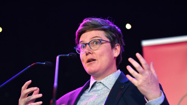 Hannah Gadsby at the launch of the Melbourne International Comedy Festival on Tuesday. 