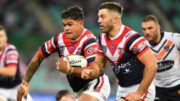Opportunity: Latrell Mitchell would be cleared for a role at fullback for the Tigers, a position owned by James Tedesco at the Roosters.