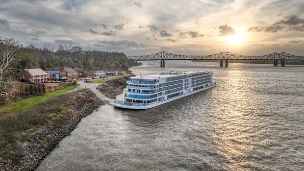 Viking Mississippi on the Mississippi River between Louisiana and Mississippi.